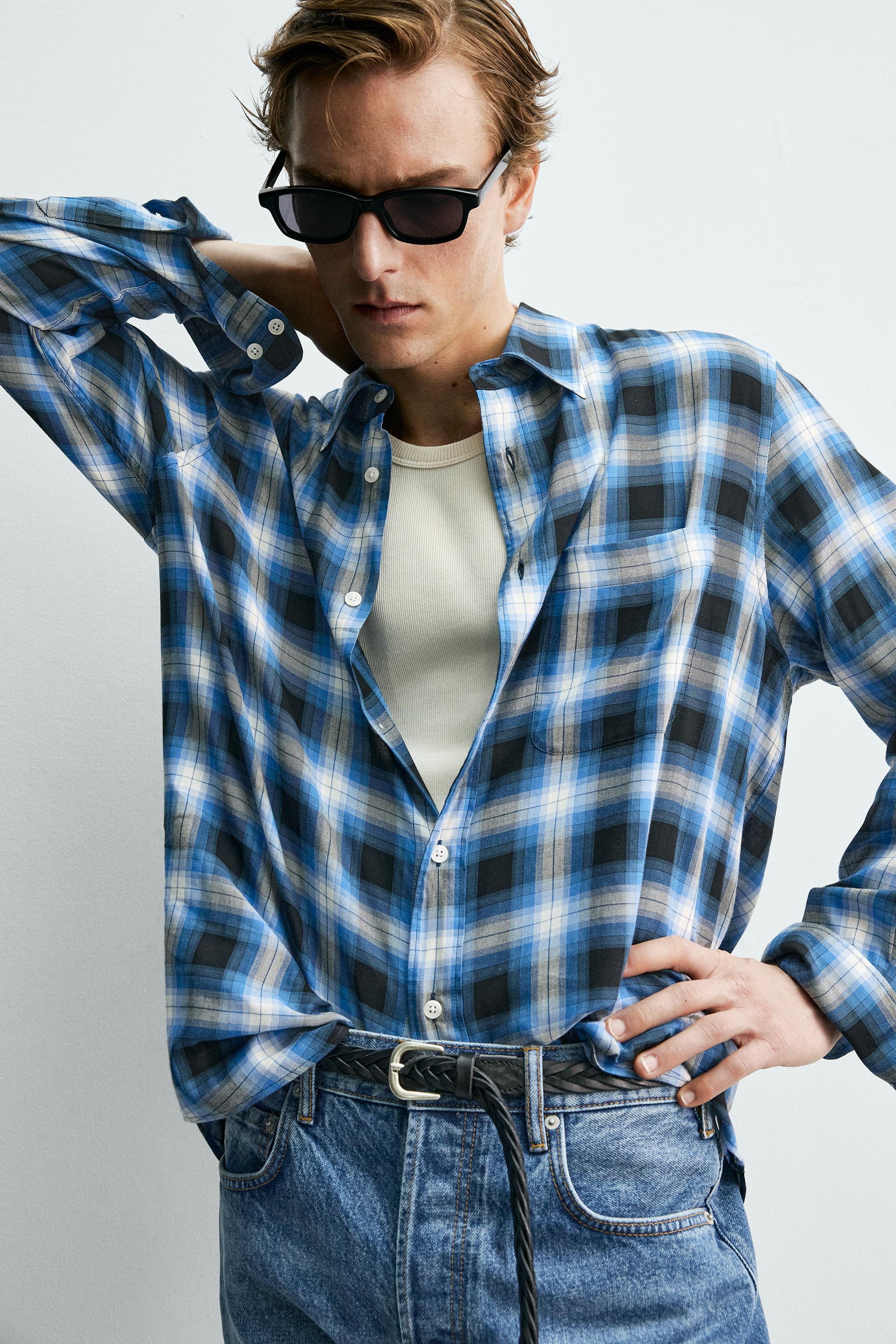 CHEMISE FLUIDE À CARREAUX AARON LEVINE X ZARA